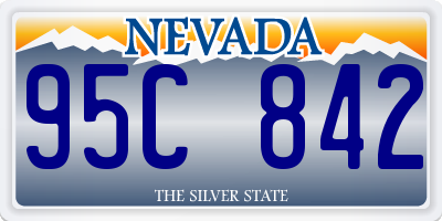 NV license plate 95C842