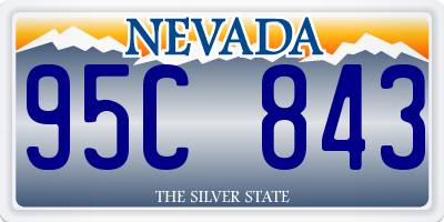 NV license plate 95C843