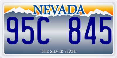 NV license plate 95C845