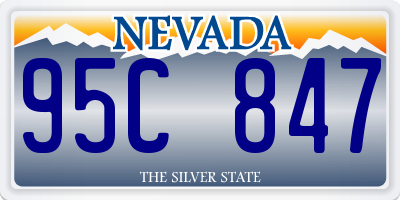 NV license plate 95C847
