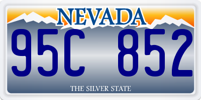 NV license plate 95C852