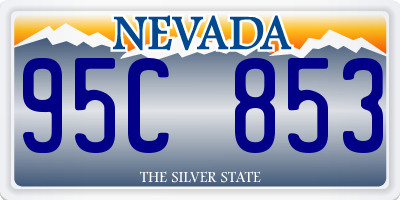 NV license plate 95C853