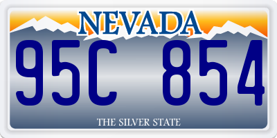 NV license plate 95C854