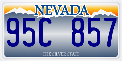 NV license plate 95C857