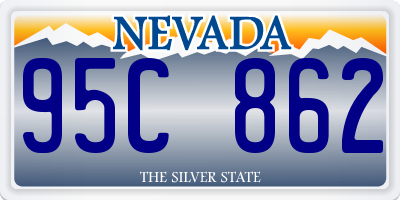 NV license plate 95C862