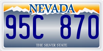 NV license plate 95C870