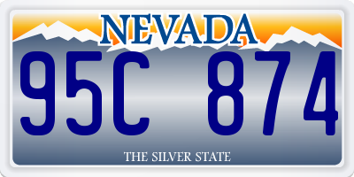 NV license plate 95C874