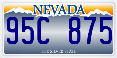 NV license plate 95C875