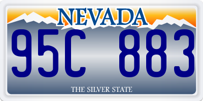 NV license plate 95C883