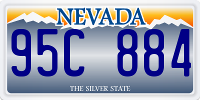 NV license plate 95C884