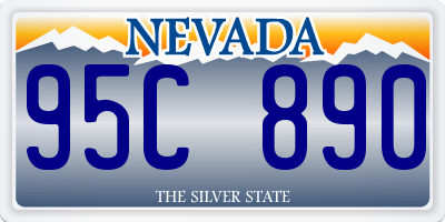 NV license plate 95C890