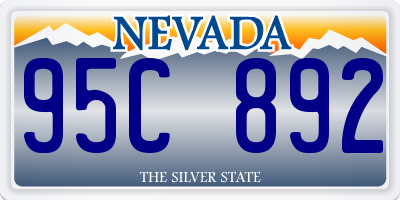 NV license plate 95C892