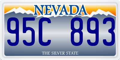 NV license plate 95C893