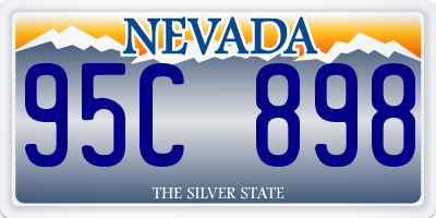 NV license plate 95C898