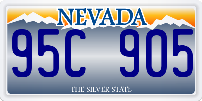 NV license plate 95C905