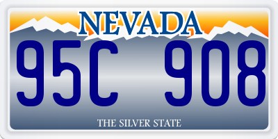 NV license plate 95C908