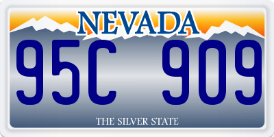 NV license plate 95C909