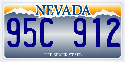 NV license plate 95C912