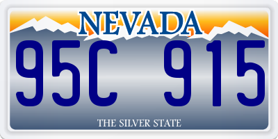 NV license plate 95C915