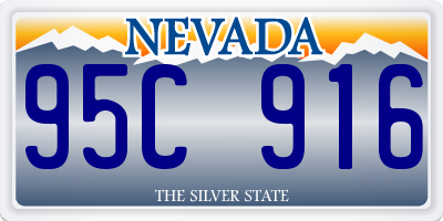 NV license plate 95C916