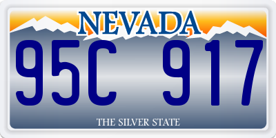 NV license plate 95C917