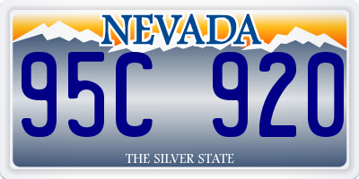 NV license plate 95C920