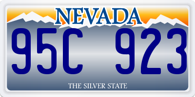 NV license plate 95C923