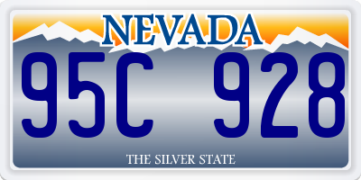 NV license plate 95C928