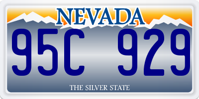 NV license plate 95C929