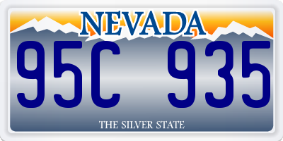 NV license plate 95C935