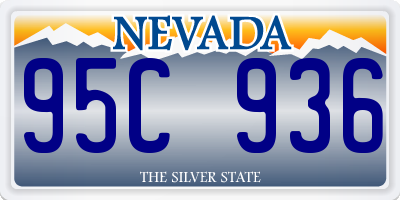 NV license plate 95C936