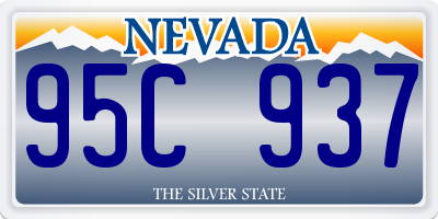 NV license plate 95C937