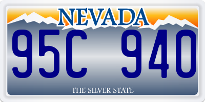 NV license plate 95C940