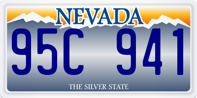 NV license plate 95C941