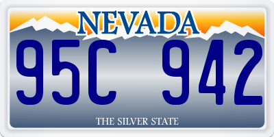 NV license plate 95C942