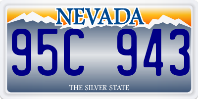 NV license plate 95C943