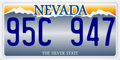 NV license plate 95C947