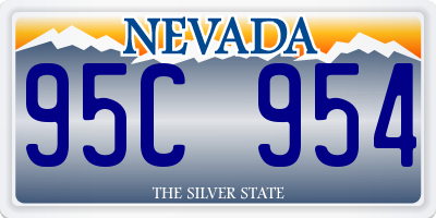 NV license plate 95C954