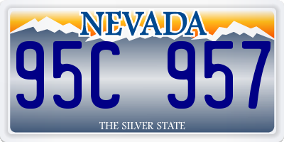 NV license plate 95C957