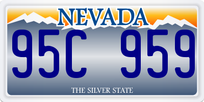 NV license plate 95C959