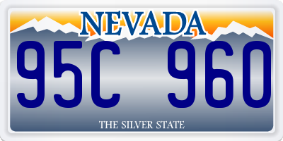 NV license plate 95C960