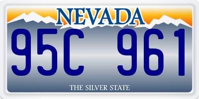 NV license plate 95C961