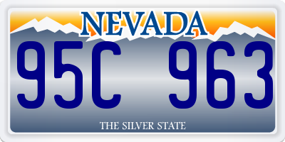 NV license plate 95C963