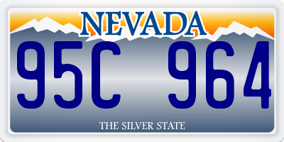 NV license plate 95C964