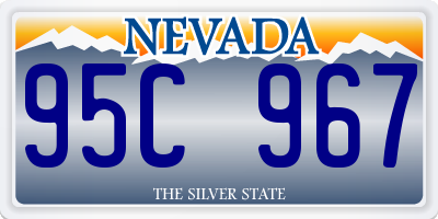NV license plate 95C967