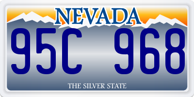 NV license plate 95C968