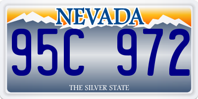 NV license plate 95C972