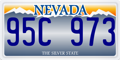 NV license plate 95C973