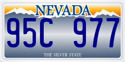 NV license plate 95C977