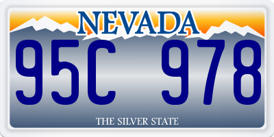 NV license plate 95C978